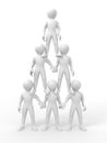 Pyramid from people. Leadership Royalty Free Stock Photo