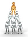 Pyramid from people. Leadership Royalty Free Stock Photo