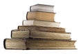 Pyramid pile of old books Royalty Free Stock Photo