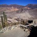 The pyramid of Pucara de tilcara. it was a pre-inca fortification located at tilcara, jujuy, argentina. Nowadays it is possible to