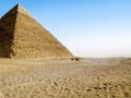 Pyramid, riders, storm Royalty Free Stock Photo