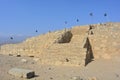 Pyramid ruins in Caral-Supe, Peru Royalty Free Stock Photo
