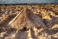 pyramid from the sand Royalty Free Stock Photo
