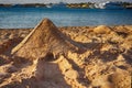 pyramid from the sand Royalty Free Stock Photo