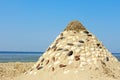 Pyramid of sand and shells