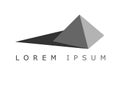 Pyramid With Shadow Logo Minimalistic Royalty Free Stock Photo