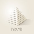Pyramid shape abstract symbol