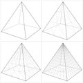 Pyramid From The Simple To The Complicated Shape Vector 09