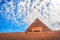 Pyramid sky background cloudscape travel in egypt