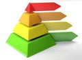 Pyramid of options - 3D rendering
