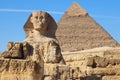 The pyramid and the sphynx Royalty Free Stock Photo