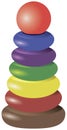 Pyramid stacking rings toy