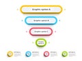 Pyramid 4 step process chart infographics with option circles. F