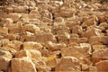 Pyramid stone rows closeup Royalty Free Stock Photo