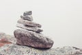 A pyramid stones, the concept of tranquility and peace Royalty Free Stock Photo