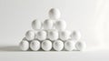 pyramid structure made of white golf ai generated Royalty Free Stock Photo