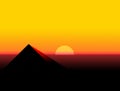 Pyramid Sunset Royalty Free Stock Photo