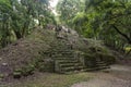 Pyramid and the Temple in Tikal Park. Sightseeing object in Guatemala with Mayan Temples and Ceremonial Ruins. Tikal is an ancient Royalty Free Stock Photo