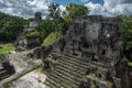 Pyramid and the Temple in Tikal Park. Sightseeing object in Guatemala with Mayan Temples and Ceremonial Ruins. Tikal is an ancient Royalty Free Stock Photo