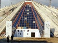 The pyramid of Tirana. Symbol of the communist period. Albania 2014.