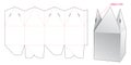 Pyramid top packaging box die cut template design Royalty Free Stock Photo