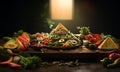Pyramid of Various Fresh Vegetables to Celebrate World Vegan Day AI Generative