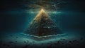 pyramid in water illustration