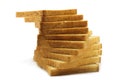 Pyramid of white bread Royalty Free Stock Photo