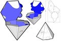 Pyramidal Box and Die-cut Pattern