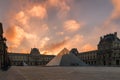 Pyramide of the Louvre at sunrise