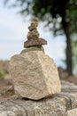 Pyramide made of stones. Natural view