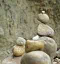 Pyramide of zen stones