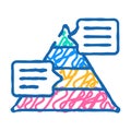 pyramided data analysis icon doodle illustration Royalty Free Stock Photo