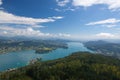 Pyramidenkogel, view of the Lake Worthersee, Carinthia, Austria