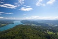 Pyramidenkogel, view of the Lake Worthersee, Carinthia, Austria