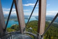 Pyramidenkogel, view of the Lake Worthersee, Carinthia, Austria Royalty Free Stock Photo