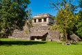 Pyramids and ancient buildings in archaeological site of Palenque, Mexico Royalty Free Stock Photo