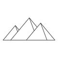 Pyramids of Egypt icon, simple style