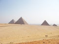 The pyramids in Egypt. Mysterious ancient landscape. Historical heritage
