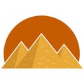 The Pyramids. Egyptian pyramids. Vector illustration of the pyramids