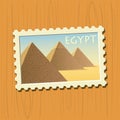Pyramids on Egyptian stamp