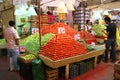 Pyramids of fresh tomatoes
