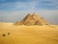 The Pyramids of Giza, Cairo, Egypt Royalty Free Stock Photo