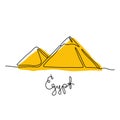 Pyramids of Giza, Egypt vector illustration