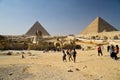 The Pyramids of Giza and great Sphinx in Egypt Royalty Free Stock Photo