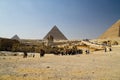 The Pyramids of Giza and great Sphinx in Egypt Royalty Free Stock Photo