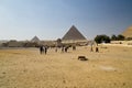 The Pyramids of Giza and great Sphinx in Egypt Royalty Free Stock Photo