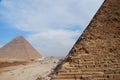 Pyramids of Khafre (Chephren) and Cheops. Giza. Egypt