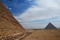 Pyramids of Khafre (Chephren) and Menkaure. Giza. Egypt