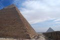 Pyramids of Khafre (Chephren) and Menkaure. Giza. Egypt